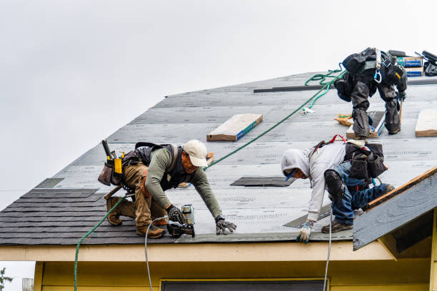 Professional Gutter Installation technician working in Post Falls, ID